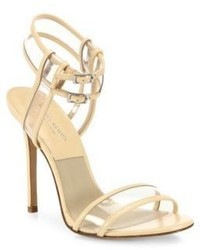 Michael Kors Michl Kors Collection Brittany Runway Leather Vinyl Pvc Sandals