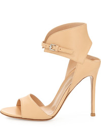 Gianvito Rossi Nappa Leather Ankle Cuff Sandal Light Nude