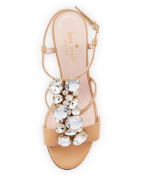 Kate Spade New York Isabell Jeweled 90mm Sandal Natural