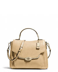 Coach Madison Small Sadie Flap Satchel In Leather