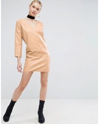 Asos Leather Look Shift Dress