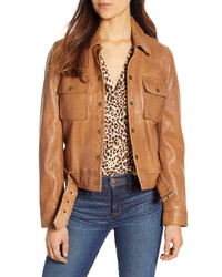 Lucky Brand Leather Utility Jacket