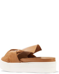 No.21 No 21 Knotted Leather Slip On Sneakers Tan
