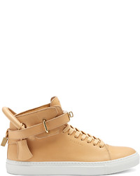 Buscemi 100mm High Top Leather Trainers