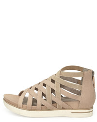 Eileen Fisher Airy Caged Leather Sneaker Barley