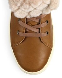 UGG Croft Luxe Quilt Shearling Leather Sneakers