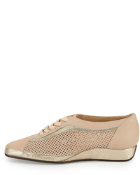 Amalfi by Rangoni Ethel Perforated Leather Sneaker Cashmere