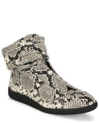 Maison Margiela Python Embossed Leather Sneakers
