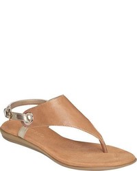 Tan Leather Thong Sandals