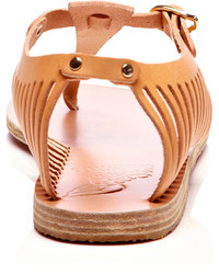 Ancient Greek Sandals Leather Thong Cage Sandals