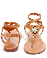 Dolce Vita Darva Honey Metal Plated Thong Sandals