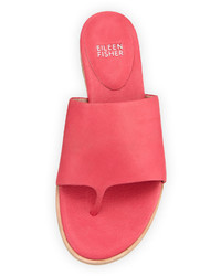 Eileen Fisher Edge Leather Thong Sandal