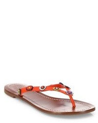 Tory Burch Marguerite Terra Leather Thong Sandals