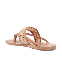 Ancient Greek Sandals Zenobia Woven Raffia And Leather Sandals