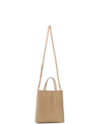 Marni Beige And Red Musseo Soft Tote