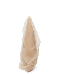MM6 MAISON MARGIELA Beige Tulle Covered Triangle Tote