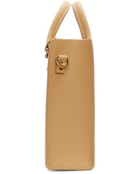 Sophie Hulme Camel Leather Albion Box Tote