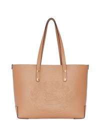 Burberry Embossed Crest Small Leather Tote