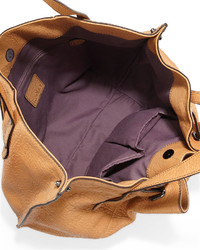Kooba Eva Leather Tote Bag Camel