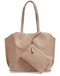 Street Level Faux Leather Tote Wristlet