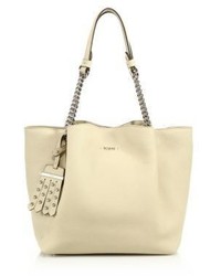 Tod's Flower Small Leather Chain Tote