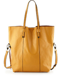 Halston Heritage North South Leather Tote Bag Tan