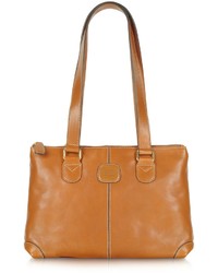 Bric's Life Leather Zippered Tote Bag