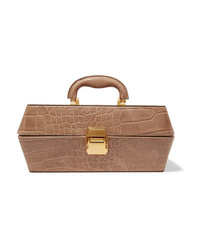 Staud Lincoln Croc Effect Leather Tote
