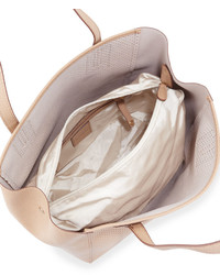 Neiman Marcus Perforated Small Tote Bag Bone