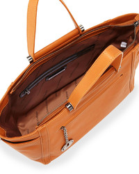 Charles Jourdan Rafa Contrast Leather Tote Bag Tanblack