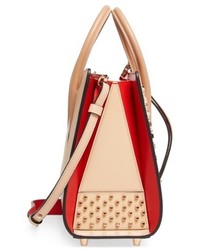 Christian Louboutin Small Paloma Empire Leather Tote Beige