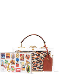 Charlotte Olympia Travel Pandora Leather Trimmed Perspex Tote