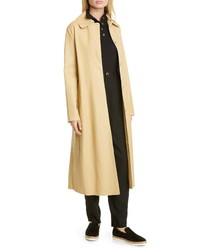 Vince Double Face Leather Trench Coat