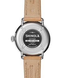 Shinola Bolt Leather Strap Watch 42mm