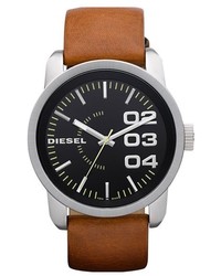 Diesel Franchise Leather Strap Watch 46mm