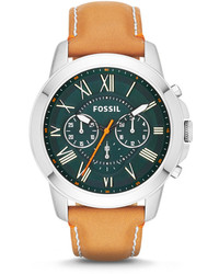 Fossil Grant Chronograph Leather Watch Tan