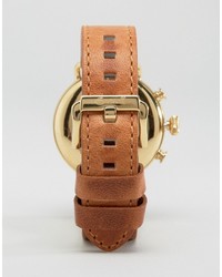 Ingersoll Trenton Quartz Chronograph Leather Watch In Tan