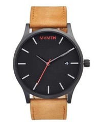 MVMT Leather Strap Watch
