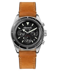 Ingersoll Scovill Chronograph Leather Watch