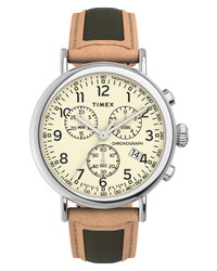 Timex Standard Chronograph Leather Fabric Watch
