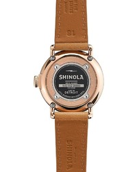 Shinola The Runwell Tan Leather Strap Watch 36mm