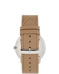 Junghans White And Tan Max Bill Quarz Watch
