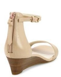 Cole Haan Adderly Leather Ankle Strap Wedge Sandals