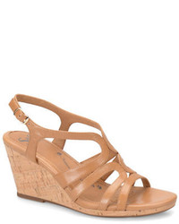 Sofft Corinth Leather Wedge Sandals