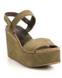 Pedro Garcia Dulce Leather Wedge Sandals