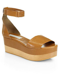Stella McCartney Faux Leather Ankle Strap Platform Sandals