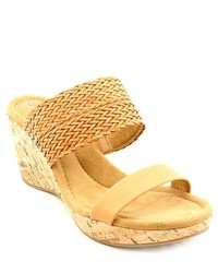 Giani Bernini Athalia Tan Wedge Sandals Shoes Newdisplay