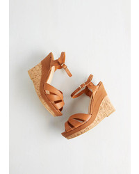 In Touch Footwear Your Bliss Is My Command Wedge In Caramel