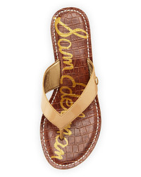 Sam Edelman Romy Patent Leather Wedge Sandal Almond