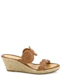 Jack Rogers Shelby Leather Espadrille Wedge Sandals